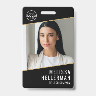 Black Gold Company Logo Personeels-ID Badge