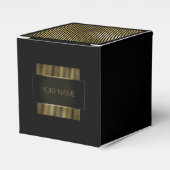 Black Gold Conceptual Minimal Name Geometry Bedankdoosjes (Voorkant Zijde)
