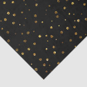 Black Gold Confetti Polka Dots Elegant Sparkly Tissuepapier (Detail)