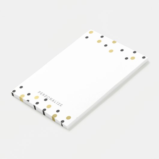 Black Gold Confetti Post-it® Notes (Schuin)