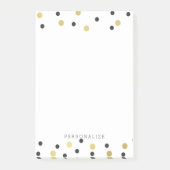 Black Gold Confetti Post-it® Notes (Voorkant)