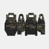 Black Gold confetti Retirement party Custom  Bedankdoosjes (Uitgevouwen)