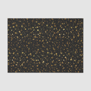 Black Gold Confetti Stippen Elegant Glam Tissuepapier