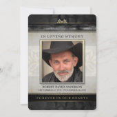 Black Gold Contemporary Sympathy Carte de remercie (Devant)