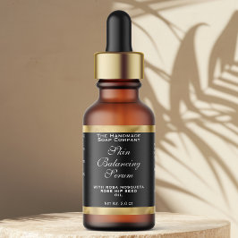 Black & Gold Cosmetics Small Dropper Bottle Label