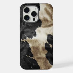 Black Gold Cream Western Cowhide