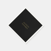 Black & Gold Custom Napkins Servet (Hoek)
