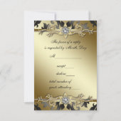 Black Gold Damask All Occasion Party RSVP (Dos)