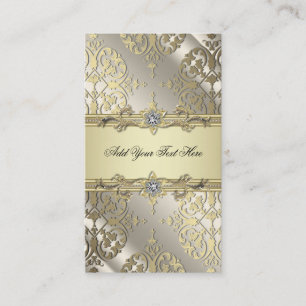 Black Gold Damask Visitekaartjes