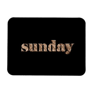 Black Gold Days van de week zondag Typografie Magneet