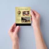 Black & gold design, Logo or Photo in gold circle, Flyer (Hand)