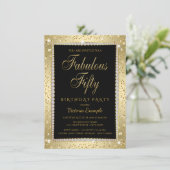 Black Gold Diamond Fabuleux 50 Invitation annivers (Debout devant)