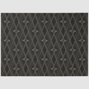 Black Gold Diamond Pattern Abstract Chic Geometric Tissuepapier