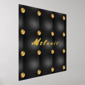 Black Gold Diamonds Foil Imprimer Poster Nom perso (Poser)