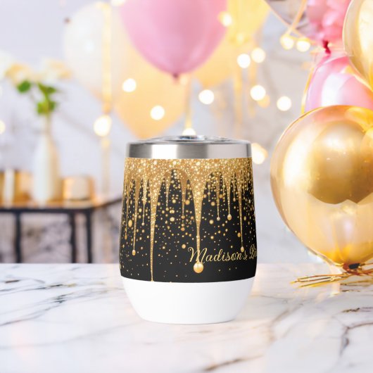 Black Gold Dripping Glitter Bachelorette Party (Vrijgezellenfeest (Gedraaid)  )