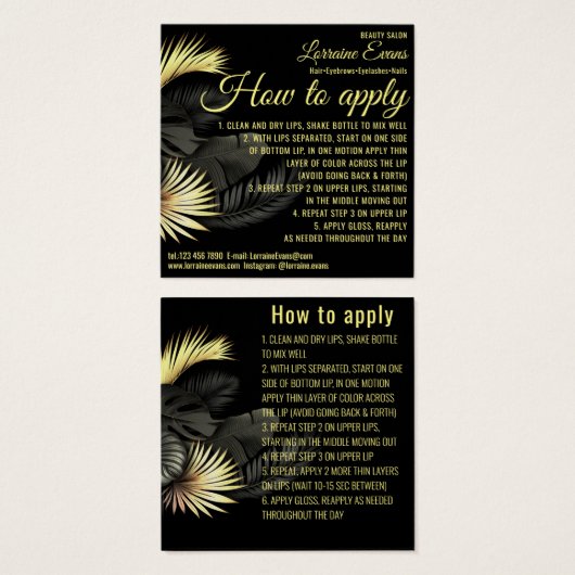 Black Gold Elegant (Devant & derrière)