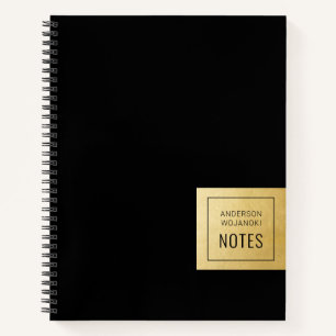 Black Gold Elegant Simple Personal Notitieboek