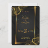 Black & Gold Elegant Wedding Invitation (Devant)