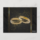 Black & Gold Elegant Wedding Invitation (Dos)