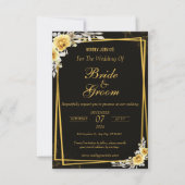 Black & Gold Elegant Wedding Invitation (Devant)