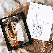 Black Gold Enregistrer la date Carte postale Photo