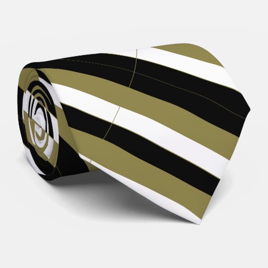 Black Gold et White University Cravate en bande (Roulé)