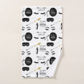 Black Gold Eyelashes Glam (Serviette à main)