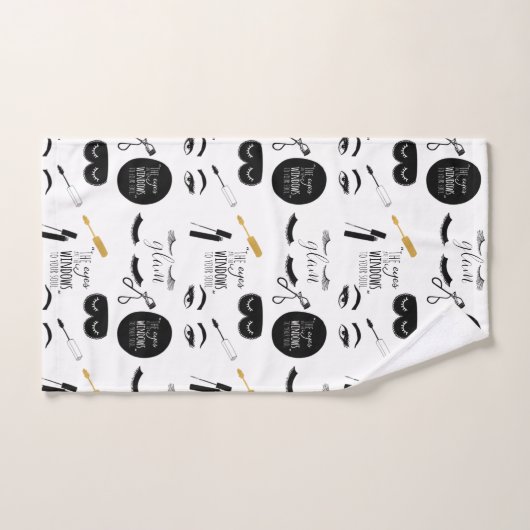 Black Gold Eyelashes Glam (Serviette à main)