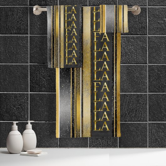 Black Gold Fa Noël La La Motif#27 ID1009