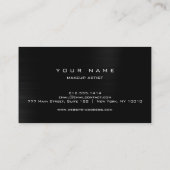 Black Gold Faux Glitter Typograaf Makeup Lashes Visitekaartje (Achterkant)