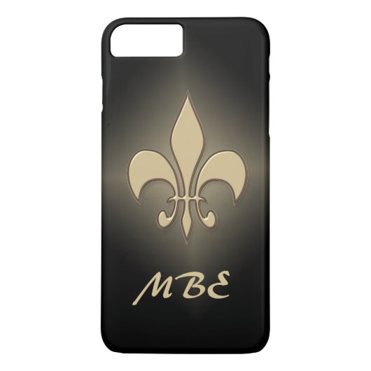 Black Gold Fleur de Lis Case-Mate iPhone Case (Achterkant)