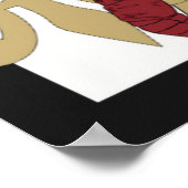 Black Gold Fleur de Lis Crawfish Party Banner Poster (Hoek)