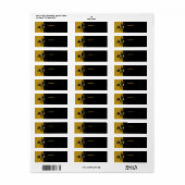 Black Gold Fleur de lis Etiket (Full Sheet)