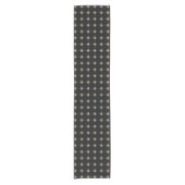 Black & Gold Fleur De Lis runner Korte Tafelloper (Voorkant)