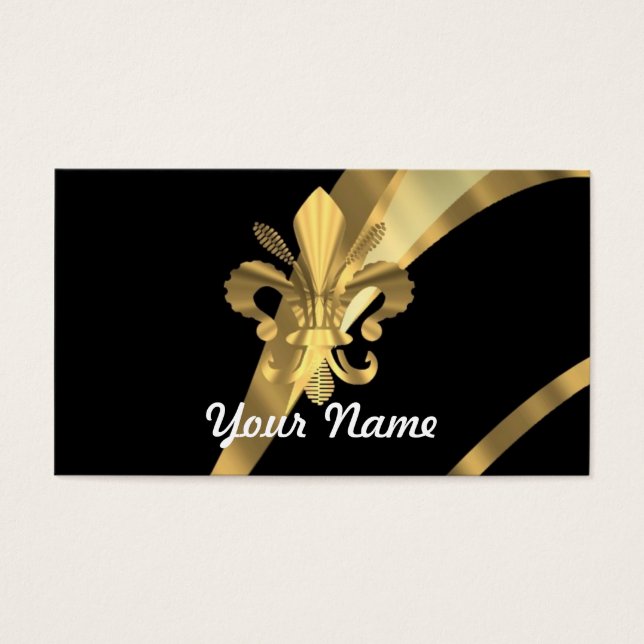 Black & gold fleur de lys (Devant)
