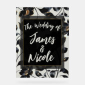 Black & Gold Floral Greige Mariage Bienvenue (Recto)