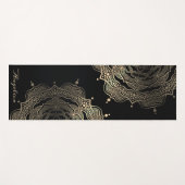 Black Gold Floral Mandala Beauful Dark Custom Yogamat (Voorkant (horizontaal))