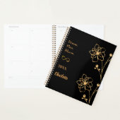 Black gold floral motivational quote 2026 (Devant avec enveloppe)