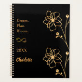 Black gold floral motivational quote 2026 (Devant)