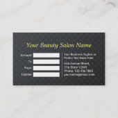 Black Gold Floral Salon Boutique Certificat cadeau (Dos)