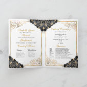 Black & Gold Floral Tiara Quinceanera (Binnen)