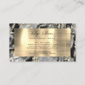 Black Gold Fluid Marble Visitekaartje (Achterkant)
