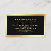 Black Gold Foil Home Logo Makelaars Visitekaartje (Achterkant)