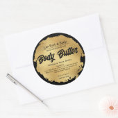 Black Gold Foil Moderne Luxe Rond Étiquettes de pr (Enveloppe)