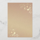 Black Gold Foil Rope Coeur de mariage Invitation (Verso)