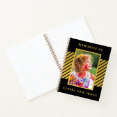 Black Gold Foil Stripes Child Memory Notitieboek (Binnen)