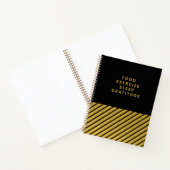 Black Gold Foil Stripes Classy Gratitude Journal (Intérieur)