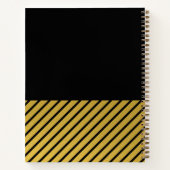 Black Gold Foil Stripes Classy Gratitude Journal (Dos)