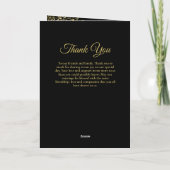 Black & Gold Foil Wedding Invite Program Combo Folie Wenskaart (Achterkant)