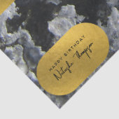 Black Gold Foil Zee Crystals Signature Script Tissuepapier (Detail)